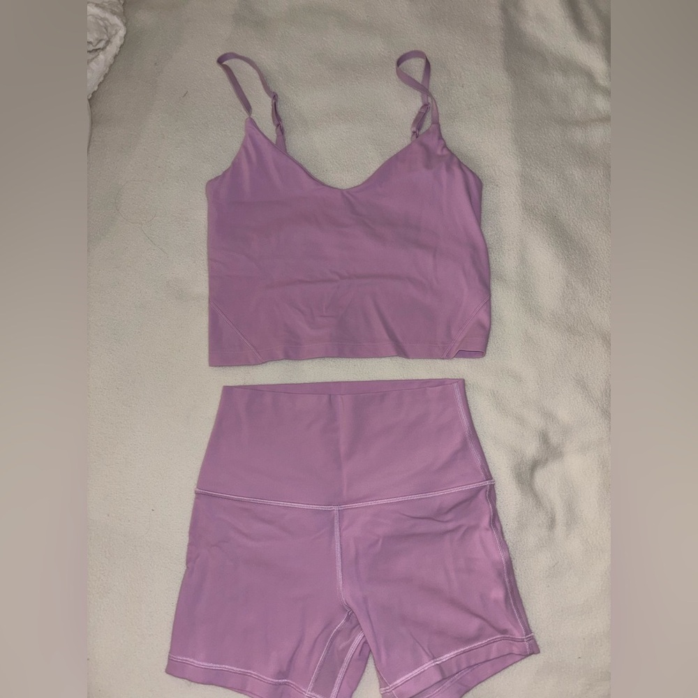 Lulu lemon - Align tank & shorts set - color: jubilee - size 4 (in both)